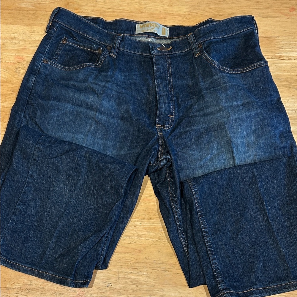 Wrangler Men's Dark Blue Denim Jeans